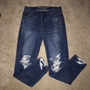 “Vintage High Rose” baggy straight legged jeans